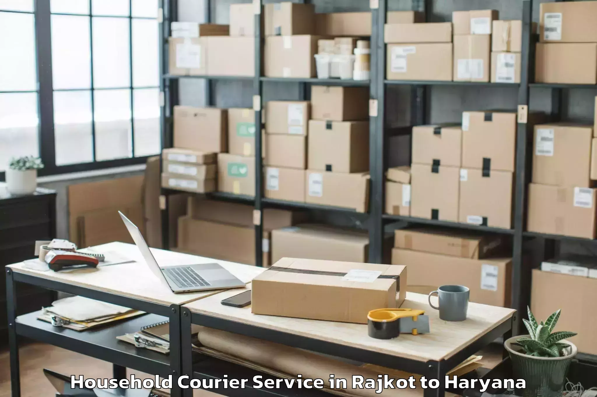 Book Rajkot to Punahana Household Courier Online